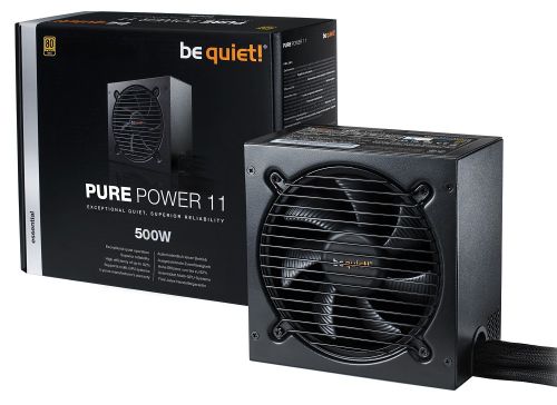 Блок питания ATX Be quiet! PURE POWER 11 BN293 500W / ATX 2.4, Active PFC, 80PLUS Gold, 120mm fan / RTL