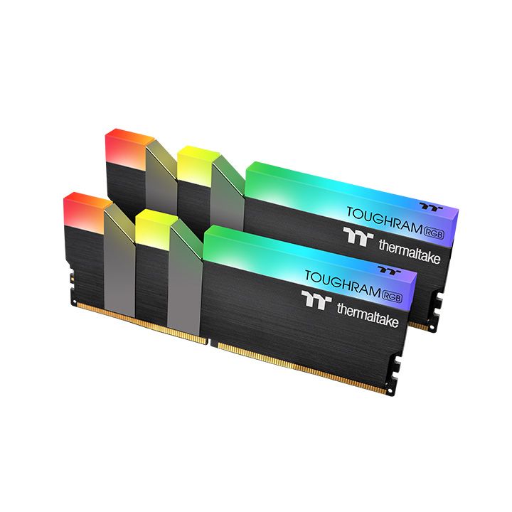 

Модуль памяти DDR4 16GB (2*8GB) Thermaltake R009D408GX2-3200C16A TOUGHRAM RGB PC4-25600 3200MHz CL16 радиатор 1.35V retail, R009D408GX2-3200C16A