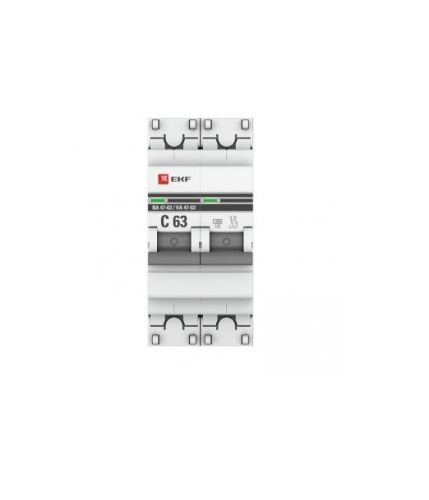 Автоматический выключатель EKF mcb4763-2-06C-pro модульный 2п C 6А 4.5кА ВА 47-63 PROxima
