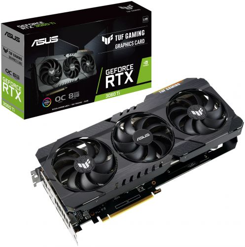 

Видеокарта PCI-E ASUS GeForce RTX 3060 Ti TUF GAMING (TUF-RTX3060TI-8G-V2-GAMING) 8GB GDDR6 256bit 8nm 1410/14000MHz 2*HDMI/3*DP, GeForce RTX 3060 Ti TUF GAMING (TUF-RTX3060TI-8G-V2-GAMING)