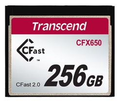 Карта памяти 256GB Transcend TS256GCFX650 CFast 2.0,370 Mb/s/510 Mb/s ,4K