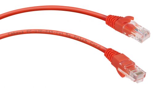 

Кабель патч-корд U/UTP 5e кат. 1м Cabeus PC-UTP-RJ45-Cat.5e-1m-RD, PC-UTP-RJ45-Cat.5e-1m-RD