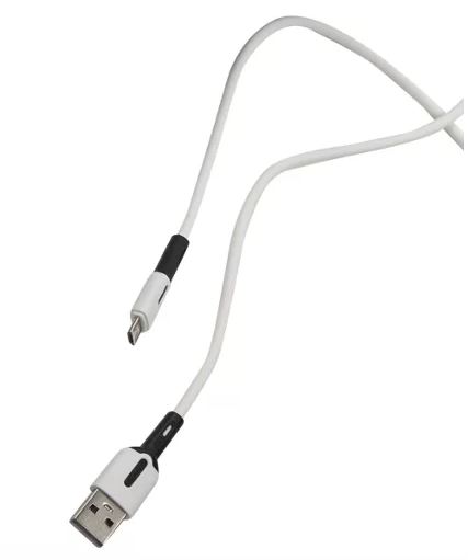 

Кабель интерфейсный Usams SJ432 УТ000021048 USB/micro USB с индикатором, 1м, силиконовый, белый (SJ432USB01), SJ432