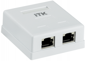 

Розетка ITK CS2-1C06F-22 настенная, RJ45 кат. 6 FTP 2-порт, CS2-1C06F-22