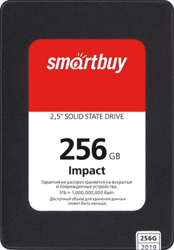 Накопитель SSD 2.5'' SmartBuy SBSSD-256GT-PH12-25S3 Impact 256GB SATA3 3D TLC 560/520MB/s MTBF 1.6M