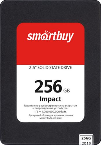 

Накопитель SSD 2.5'' SmartBuy SBSSD-256GT-PH12-25S3 Impact 256GB SATA3 3D TLC 560/520MB/s MTBF 1.6M, SBSSD-256GT-PH12-25S3