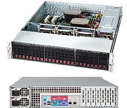 Корпус серверный 2U Supermicro CSE-216E16-R1200LPB (24x2.5" HS Bays, 6G SAS2 Exp, iPass, DVD-opt, 13"x13.68" E-ATX, ATX, 7xLP, 2x1200W Gold, rail) - фото 1