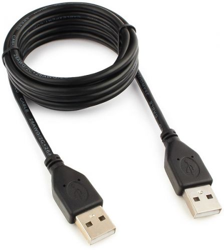 Кабель интерфейсный USB 2.0 Cablexpert CCP-USB2-AMAM-6 Pro , AM/AM, 1.8м, экран, черный, пакет