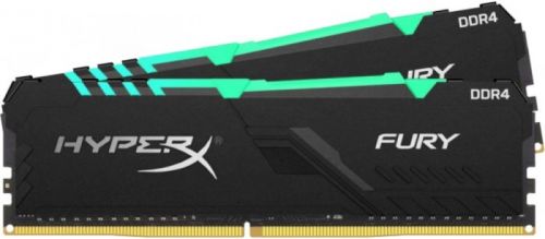 Модуль памяти DDR4 64GB (2*32GB) HyperX HX432C16FB3AK2/64 Fury RGB 3200MHz CL16 2R 16Gbit 1.35V