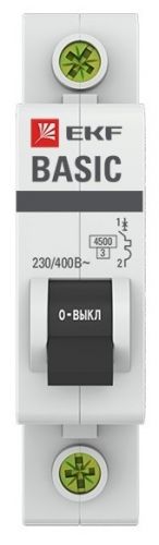 Автоматический выключатель EKF mcb4729-1-32C модульный 1п C 32А 4.5кА ВА 47-29 Basic