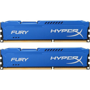 Модуль памяти DDR3 16GB (2*8GB) HyperX HX316C10FK2/16 Fury Blue Series PC3-12800 1600MHz DIMM CL10, 1.5V
