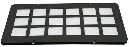 Панель Zpas WZ-1718-42-01-161 (пол, потолок), 420 x 420 мм, с матерчатым фильтром, цвет черный (RAL 9005) (1718-42-2-1/9005)