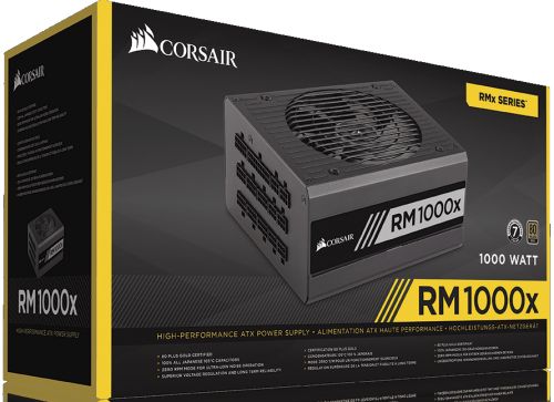Блок питания ATX Corsair RM1000x CP-9020094-EU 1000W Active PFC, 80Plus Gold, полностью модульный, RTL