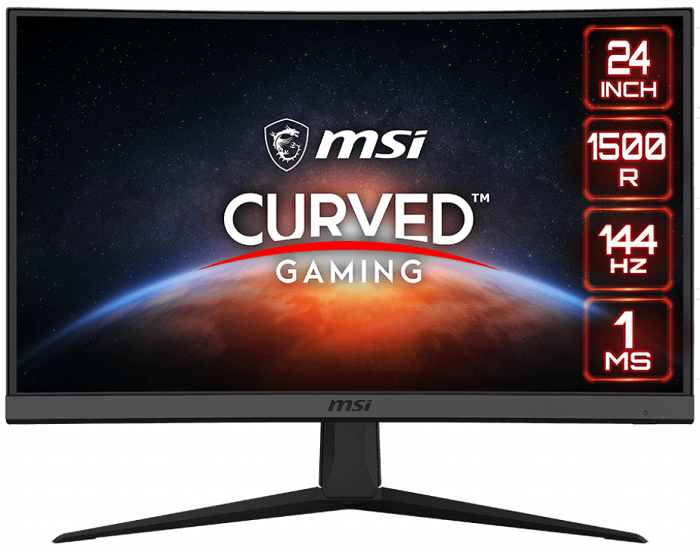 

Монитор 23,6" MSI Optix G24C6 9S6-3BA01T-039 1920x1080, VA, 144Hz, 1ms, 250cd/m2, 16:9, FreeSync, curved, DP, 2*HDMI, TILT, Optix G24C6