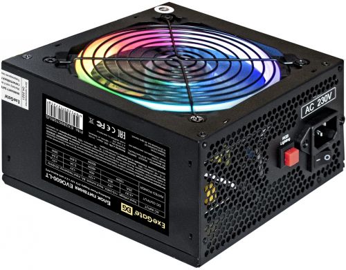 Блок питания ATX Exegate EVO600-LT EX289070RUS-PC 600W, APFC, 140mm RGB fan, кабель 220V в комплекте - фото 2