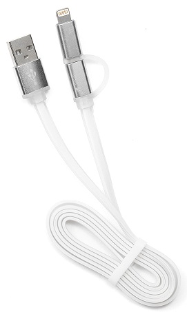 Фото - Кабель интерфейсный USB 2.0 Cablexpert CC-mAPUSB2w1m AM/microBM 5P - iPhone lightning, 1м, комбо кабель, алюмин кабель hoco x14 6957531062844 usb 2 0 am microbm черный 1м