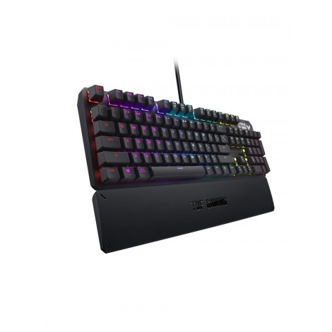 

Клавиатура ASUS TUF Gaming K3 90MP01Q0-BKRA00 чёрная Kaihua RED switch, подставка под запястья, RGB, USB, TUF Gaming K3