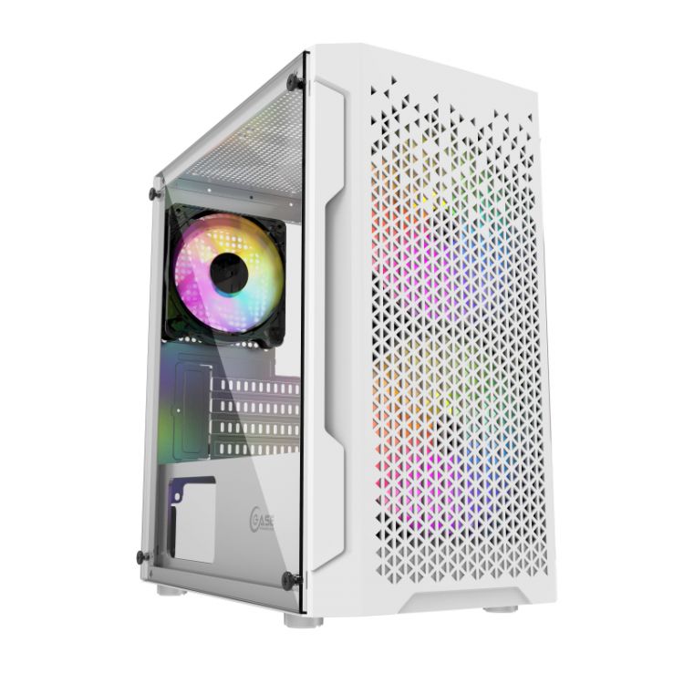 Корпус mATX Powercase Mistral Micro Z3W Mesh LED CMIMZW-L3 белый, без БП, с окном, 2*USB 2.0, USB 3.0, audio