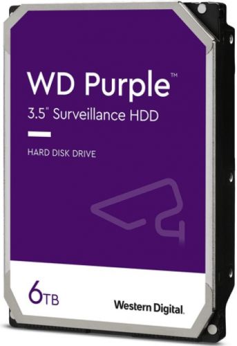 Жесткий диск 6TB SATA 6Gbs Western Digital WD62PURX WD Purple Surveillance 35 5640RPM 128MB DVNVR 19228₽