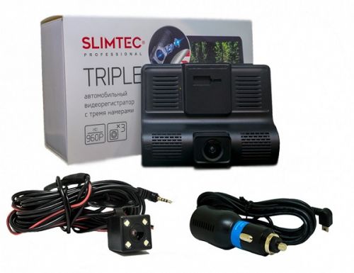 Видеорегистратор автомобильный Slimtec Triple ST46800 - фото 6