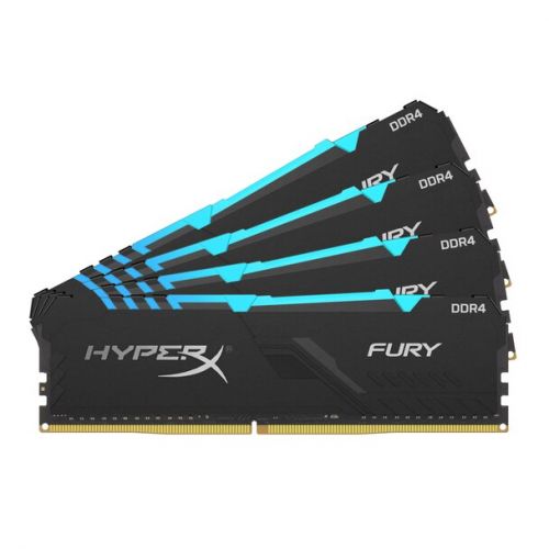 Модуль памяти DDR4 32GB (4*8GB) HyperX HX436C17FB3AK4/32 Fury RGB PC4-28800 3600MHz CL17 XMP радиатор 1.35V