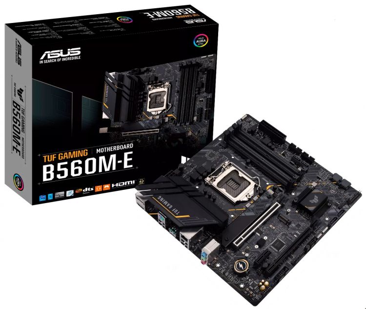 

Материнская плата mATX ASUS TUF GAMING B560M-E 90MB1850-M0EAY0 LGA1200, B560, 4*DDR4, DP, HDMI, 6*SA, TUF GAMING B560M-E