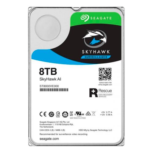 Жесткий диск 8TB SATA 6Gb/s Seagate ST8000VE000 SkyHawk AI 3.5" 7200rpm 256MB