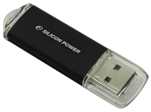 Накопитель USB 2.0 16GB Silicon Power Ultima II SP016GBUF2M01V1K черный
