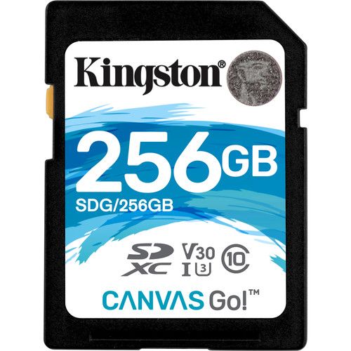 Карта памяти 256GB Kingston SDG/256GB SDXC Canvas Go 90R/45W CL10 U3 V30