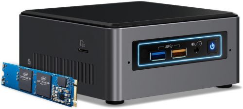 

Неттоп Intel BOXNUC7I3BNHX1 NUC, 7th Gen Optane (i3-7100U up to 2.4 GHz, 2xDDR4 SODIMM, 2.5'' HDD/SSD+NVMe/16GB Optane M.2, Iris Plus Graphics 620, 7., BOXNUC7I3BNHX1