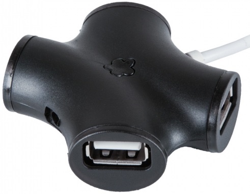 Концентратор USB 2.0 CBR CH 100 Black