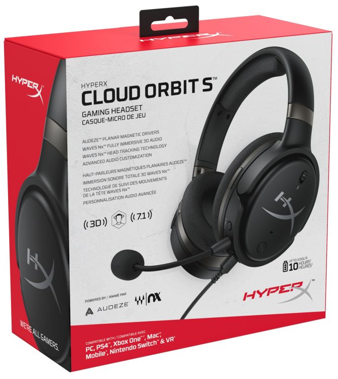 Гарнитура HyperX Cloud Orbit S 4P5M2AA черная, оголовье, кабель 3м