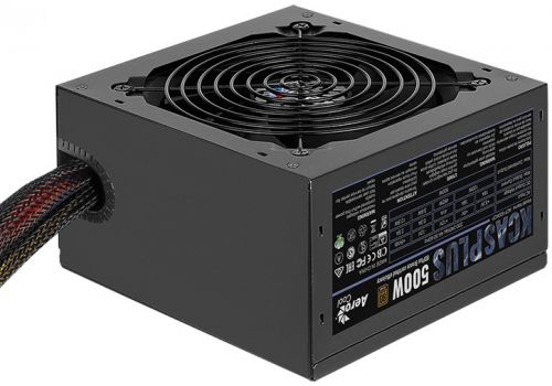 Блок питания ATX AeroCool KCAS Plus 500 4713105962642 500W V2.3 (20/24+4/8+6/8pin, вентилятор d120мм) + каб