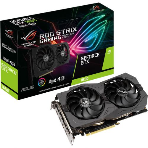 

Видеокарта PCI-E ASUS GeForce GTX 1650 ROG-STRIX-GTX1650-A4GD6-GAMING 4GB GDDR6 128bit 12nm 1410/12000MHz 2*HDMI/2*DP RTL, GeForce GTX 1650