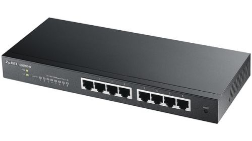 Коммутатор управляемый ZYXEL GS1900-8-EU0101F интеллектуальный Gigabit Ethernet с 8 разъемами RJ-45