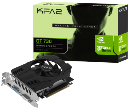 Видеокарта PCI-E KFA2 GeForce GT 730 (70NQS4HX00WK) 4GB DDR3 128bit 40nm 901/1333MHz VGA/DVI/HDMI