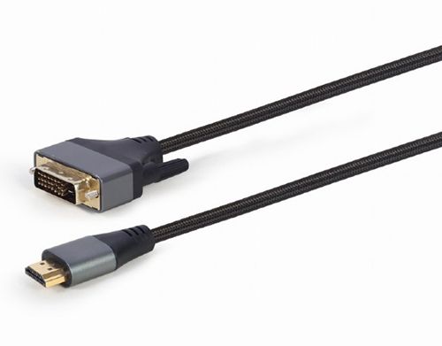Кабель интерфейсный HDMI-DVI Cablexpert CC-HDMI-DVI-4K-6 4K, 19M/19M, 1.8м, single link, пакет
