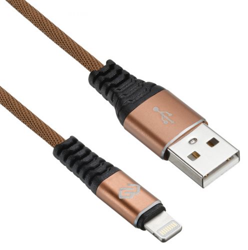 Кабель интерфейсный Digma 1080248 USB (m)-Lightning (m) 0.15м коричневый