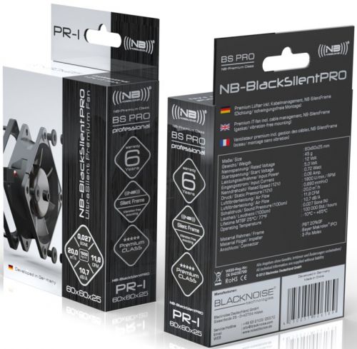 Вентилятор для корпуса Noiseblocker BlackSilentPRO PR-1