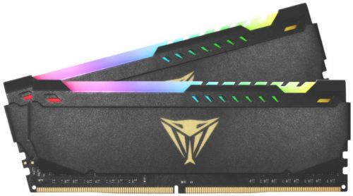 Модуль памяти DDR4 16GB (2*8GB) Patriot Memory PVSR416G320C8K Viper Steel RGB, PC25600 3200MHz CL18