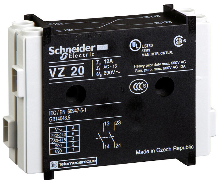 

Контакт Schneider Electric VZ7 дополнительный 1НО+1НЗ, VZ7