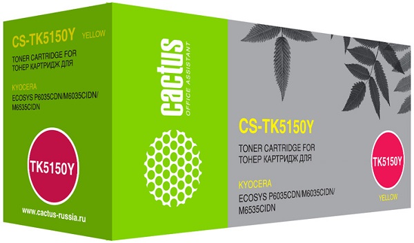 Картридж Cactus CS-TK5150Y желтый для Kyocera Ecosys M6035CIDN, P6035CDN 10'000 стр.