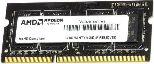 Модуль памяти SODIMM DDR3 8GB AMD R338G1339S2S-U 1333MHz, PC3-10600, CL9, 1.5V, Non-ECC, RTL