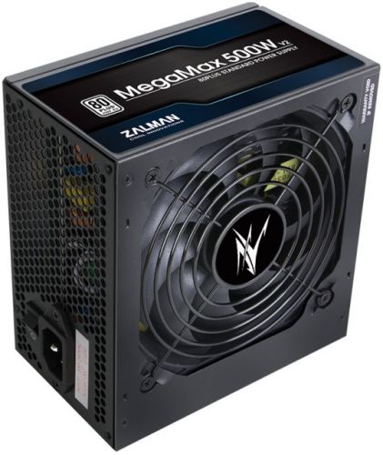 Блок питания ATX Zalman MegaMax 500W v2 ZM500-TXII (V2) 80PLUS STANDARD, Active PFC, 120mm fan Retail