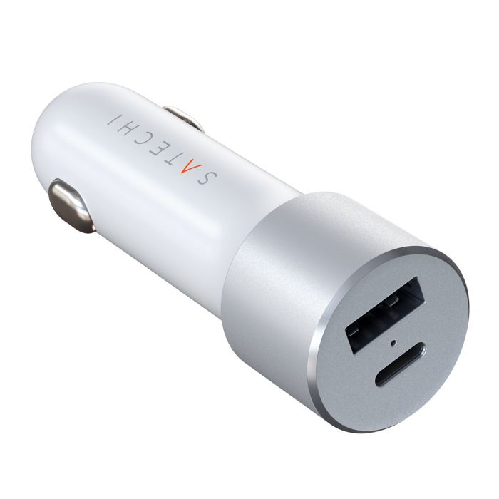 

Зарядное устройство автомобильное Satechi 72W Type-C PD Car Charger ST-TCPDCCS 12В, USB-A 12W, USB-C 60W, серебряный, 72W Type-C PD Car Charger