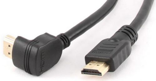Кабель интерфейсный HDMI-HDMI Gembird 19M/19M CC-HDMI490-6 1.8м, v1.4, углов. разъем, черный, позол.разъемы, экран, пакет