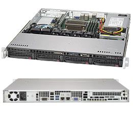Корпус серверный 1U Supermicro CSE-813MFTQC-350CB2 12" x 10", 9.6" x 9.6", 4*3.5" hot-swap bays, 350W - фото 1