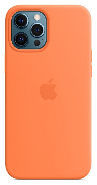 

Чехол Apple Silicone Case with MagSafe MHL83ZE/A для iPhone 12 Pro Max kumquat, Silicone Case with MagSafe