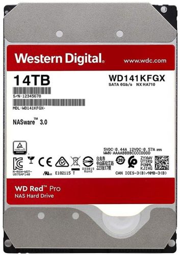 Жесткий диск 14TB SATA 6Gbs Western Digital WD141KFGX NAS Red Pro 7200rpm 512Mb 35 45169₽