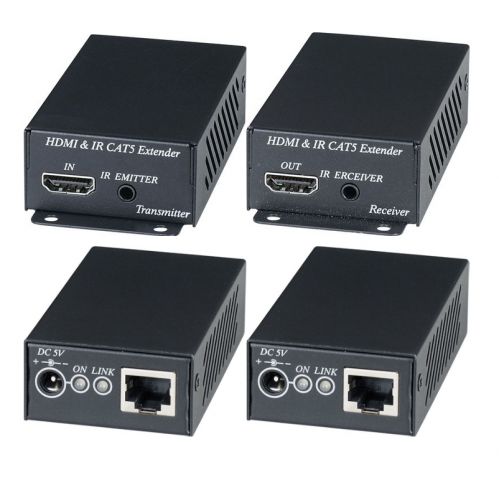 Комплект SC&T HE02EI для передачи (удлинитель) HDMI сигнала с ИК повторителем по одному кабелю витой пары (HDBaseT). Поддержка версии 1.4a HDMI и HDCP